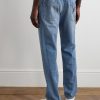 Straight-Leg Logo-Appliquéd Jeans - BK Straight-Leg Logo-Appliquéd Jeans - BK