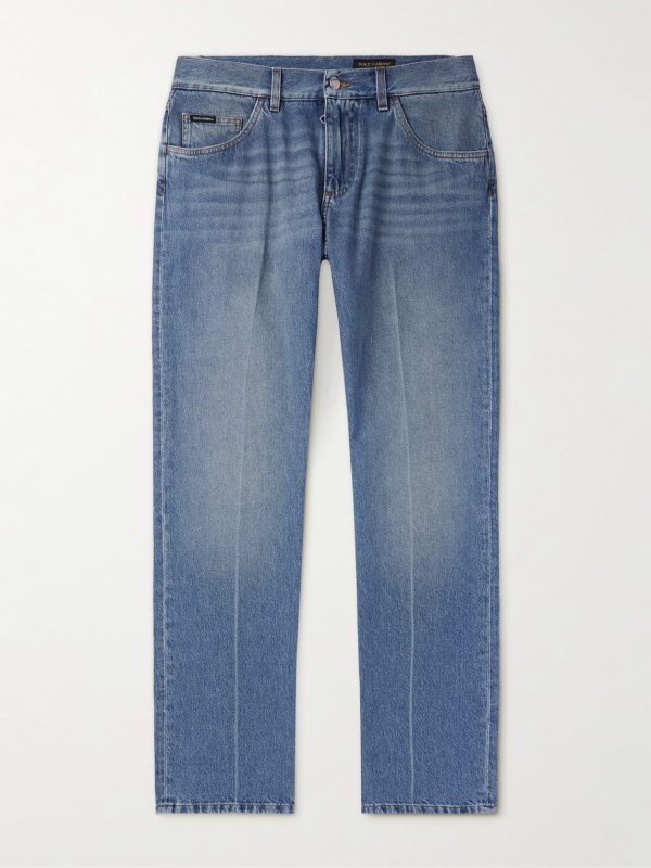 Straight-Leg Logo-Appliquéd Jeans Straight-Leg Logo-Appliquéd Jeans