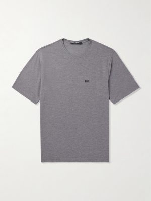 Logo-Appliquéd Cotton-Piqué T-Shirt