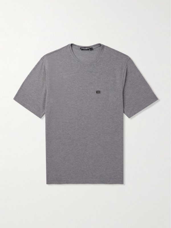 Logo-Appliquéd Cotton-Piqué T-Shirt