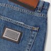 Straight-Leg Distressed Logo-Appliquéd Jeans - CU Straight-Leg Distressed Logo-Appliquéd Jeans - CU
