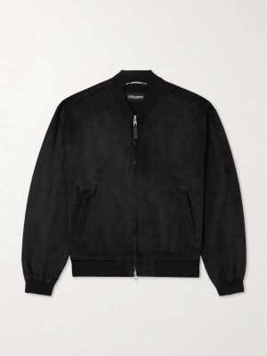 Suede Bomber Jacket
