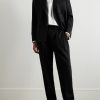 Tapered Pleated Virgin Wool-Blend Gabardine Trousers - OU Tapered Pleated Virgin Wool-Blend Gabardine Trousers - OU