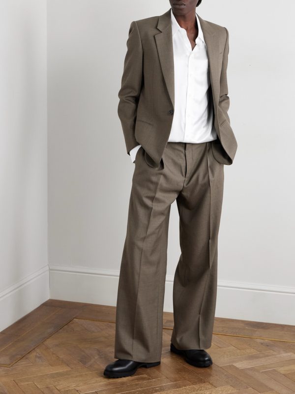 Oversized Logo-Embroidered Silk-Satin Shirt - OU