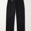 Straight-Leg Logo-Appliquéd Paneled Cotton-Blend Gabardine Trousers Straight-Leg Logo-Appliquéd Paneled Cotton-Blend Gabardine Trousers