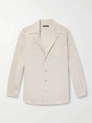 Camp-Collar Linen Shirt