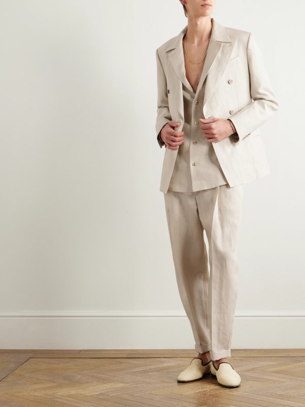 Camp-Collar Linen Shirt - OU Camp-Collar Linen Shirt - OU