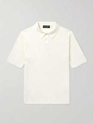 Ribbed Cotton Polo Shirt