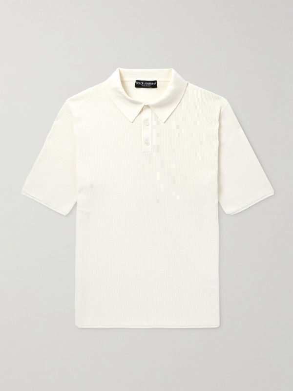 Ribbed Cotton Polo Shirt Ribbed Cotton Polo Shirt