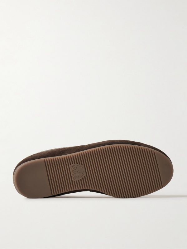 Shearling-Lined Suede-Trimmed Wool Loafers - E1