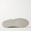 Leather-Trimmed Waxed-Suede Chukka Boots - E1 Leather-Trimmed Waxed-Suede Chukka Boots - E1