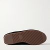 Suede-Trimmed Shearling-Lined Wool Slippers - E1 Suede-Trimmed Shearling-Lined Wool Slippers - E1
