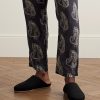 Suede-Trimmed Shearling-Lined Wool Slippers - OU Suede-Trimmed Shearling-Lined Wool Slippers - OU