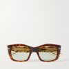 Corniche Square-Frame Tortoiseshell Acetate Sunglasses
