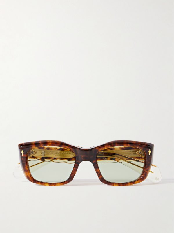 Corniche Square-Frame Tortoiseshell Acetate Sunglasses