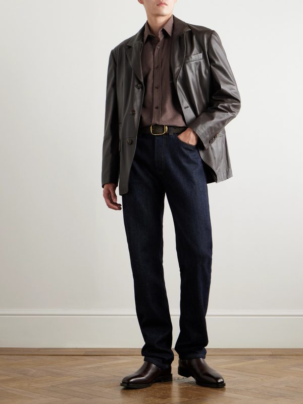Brushed-Cotton Twill Shirt - OU Brushed-Cotton Twill Shirt - OU
