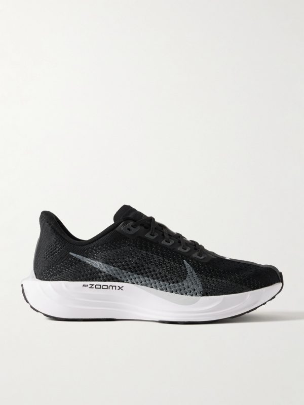 Pegasus Plus Canvas-Trimmed Flyknit Sneakers