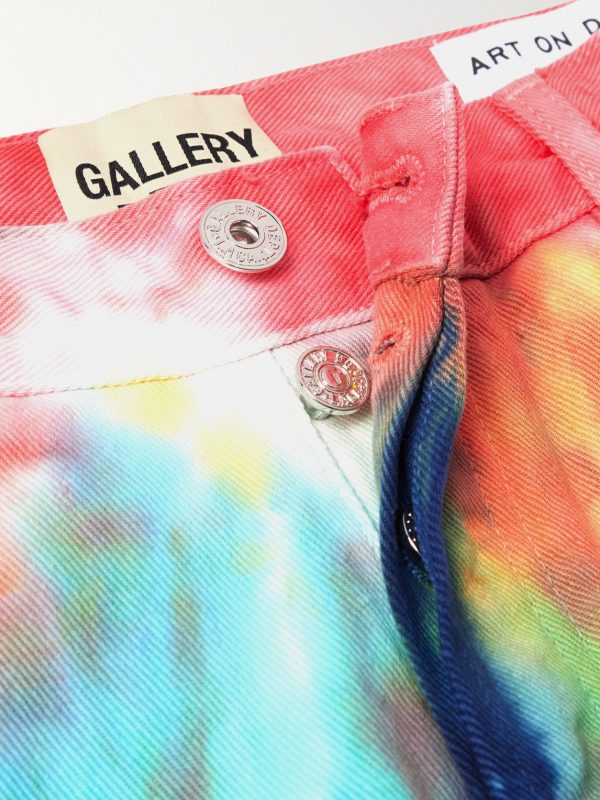 Marley Straight-Leg Distressed Tie-Dyed Jeans - E1