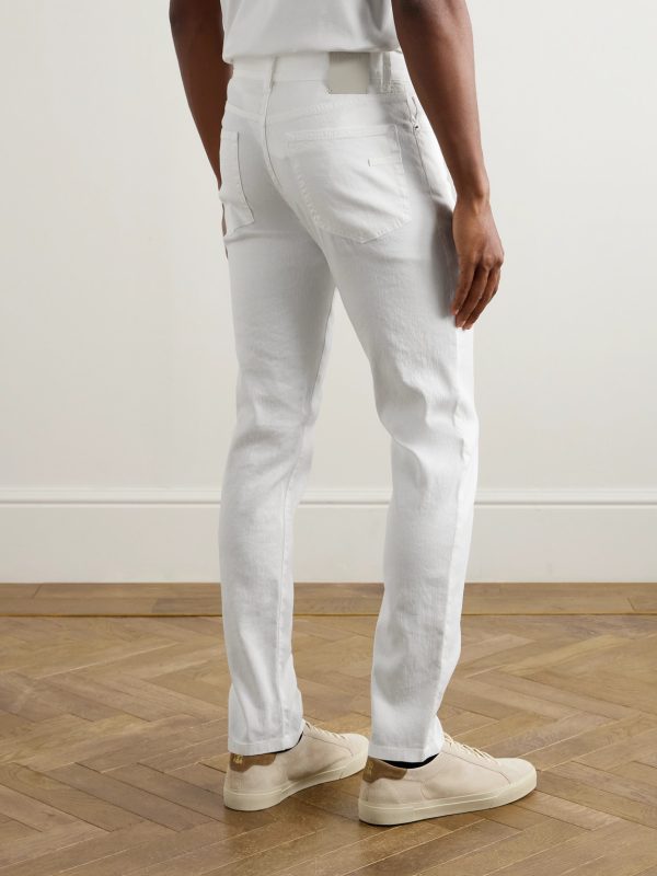 Roccia Slim-Fit Straight-Leg Garment-Dyed Linen-Blend Trousers - BK Roccia Slim-Fit Straight-Leg Garment-Dyed Linen-Blend Trousers - BK