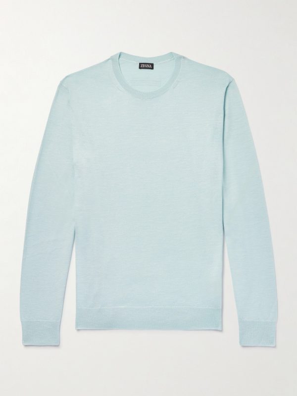 Mulberry Silk, Cashmere and Linen-Blend Sweater Mulberry Silk, Cashmere and Linen-Blend Sweater