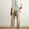 Mulberry Silk, Cashmere and Linen-Blend Sweater - OU Mulberry Silk, Cashmere and Linen-Blend Sweater - OU