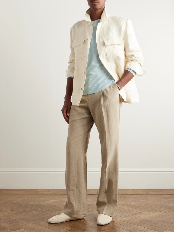 Mulberry Silk, Cashmere and Linen-Blend Sweater - OU Mulberry Silk, Cashmere and Linen-Blend Sweater - OU
