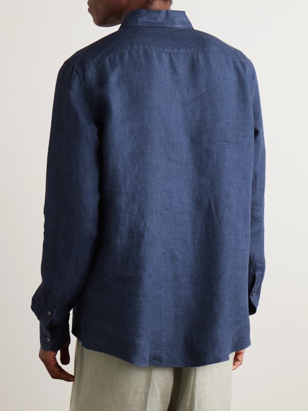 Oasi Linen Half-Placket Shirt - BK Oasi Linen Half-Placket Shirt - BK