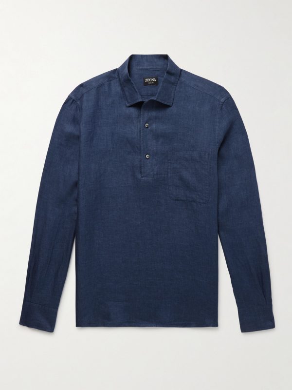 Oasi Linen Half-Placket Shirt Oasi Linen Half-Placket Shirt