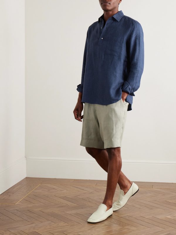 Oasi Linen Half-Placket Shirt - OU Oasi Linen Half-Placket Shirt - OU