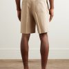 Straight-Leg Linen Shorts - BK Straight-Leg Linen Shorts - BK