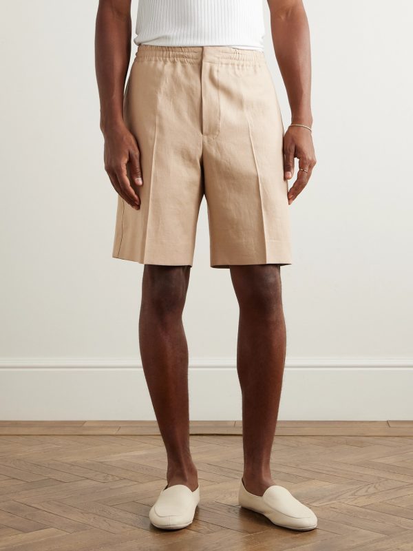 Straight-Leg Linen Shorts - FR Straight-Leg Linen Shorts - FR