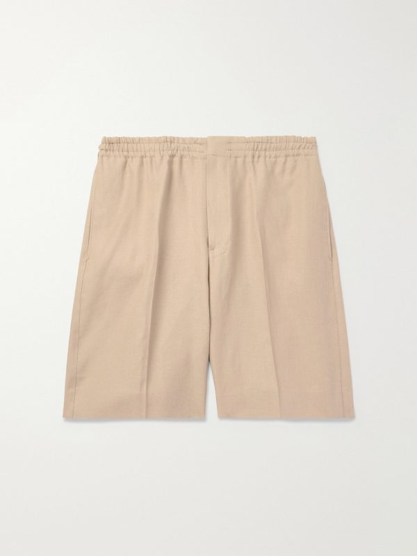 Straight-Leg Linen Shorts Straight-Leg Linen Shorts