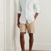 Straight-Leg Linen Shorts - OU Straight-Leg Linen Shorts - OU