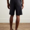 Straight-Leg Linen Shorts - BK Straight-Leg Linen Shorts - BK