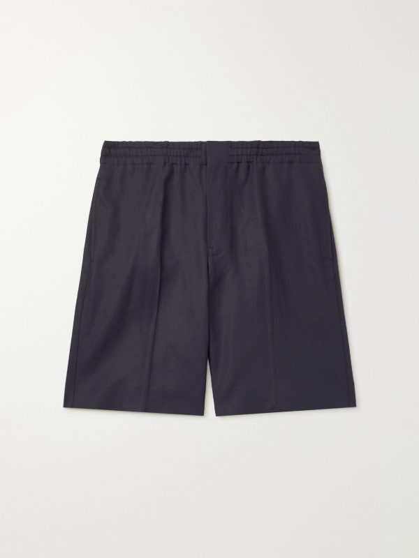 Straight-Leg Linen Shorts Straight-Leg Linen Shorts