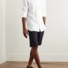 Straight-Leg Linen Shorts - OU Straight-Leg Linen Shorts - OU