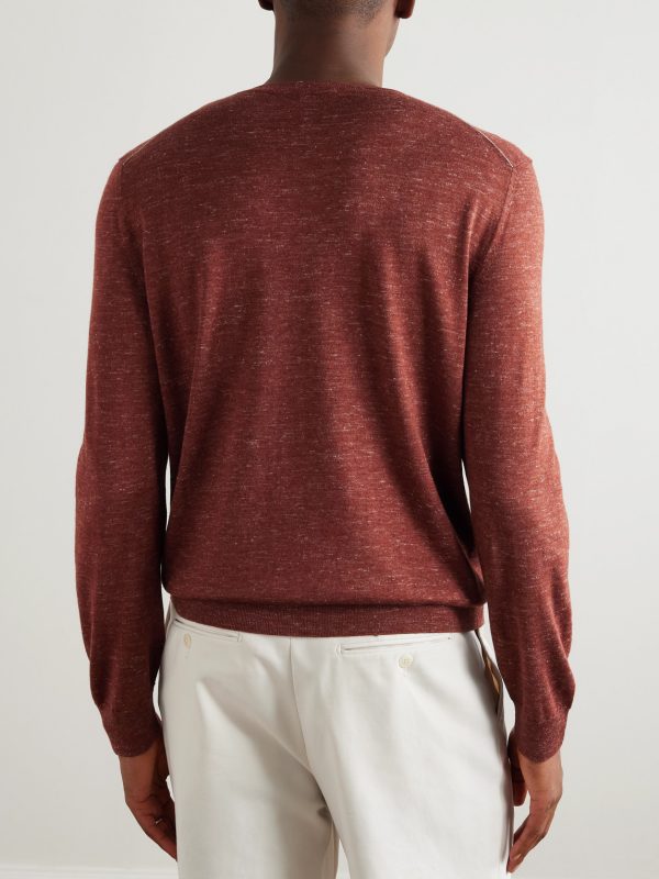 Mulberry Silk, Cashmere and Linen-Blend Sweater - BK Mulberry Silk, Cashmere and Linen-Blend Sweater - BK