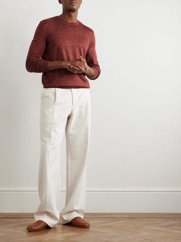 Mulberry Silk, Cashmere and Linen-Blend Sweater - OU Mulberry Silk, Cashmere and Linen-Blend Sweater - OU