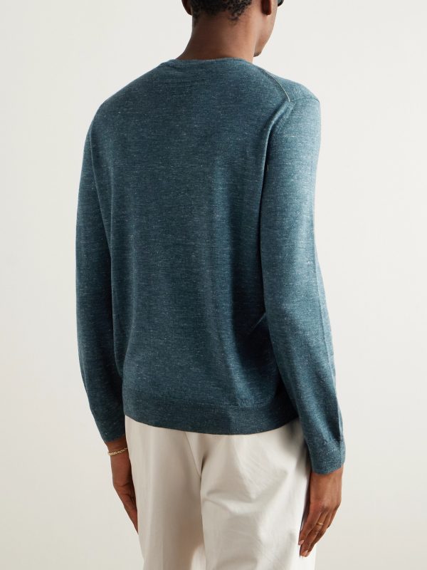 Mulberry Silk, Cashmere and Linen-Blend Sweater - BK