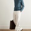 Mulberry Silk, Cashmere and Linen-Blend Sweater - OU