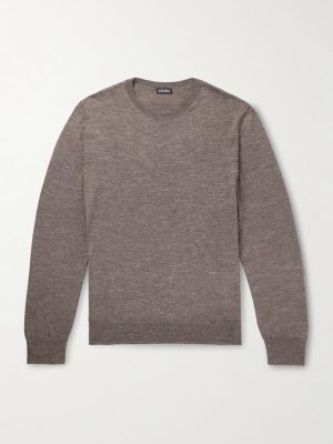 Mulberry Silk, Cashmere and Linen-Blend Sweater Mulberry Silk, Cashmere and Linen-Blend Sweater