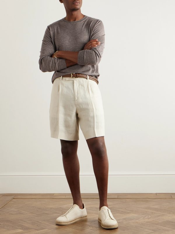 Mulberry Silk, Cashmere and Linen-Blend Sweater - OU Mulberry Silk, Cashmere and Linen-Blend Sweater - OU