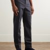 Straight-Leg Linen-Twill Trousers - FR