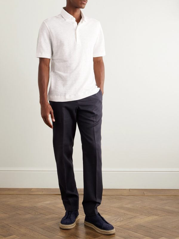 Straight-Leg Linen-Twill Trousers - OU