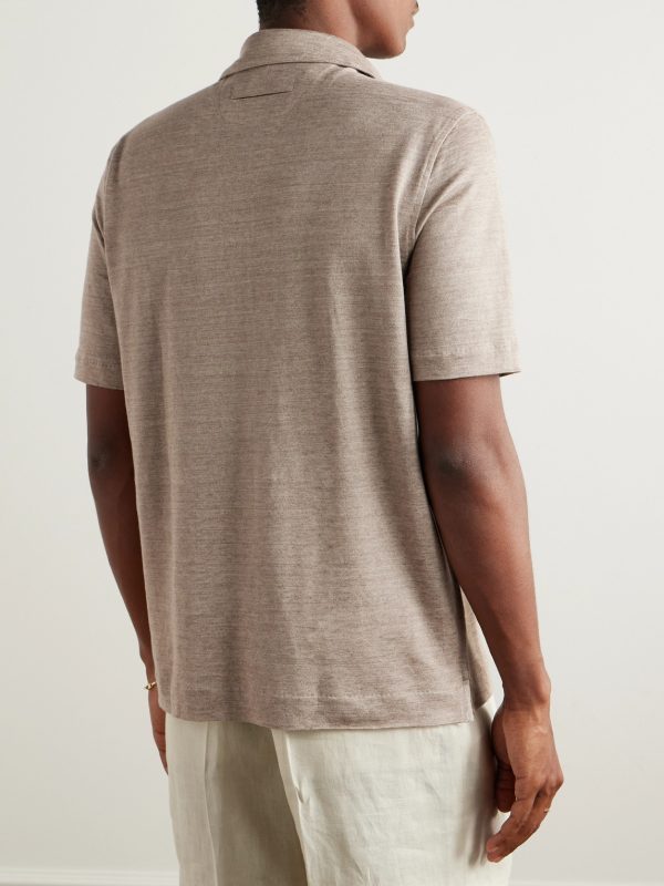 Linen Polo Shirt - BK Linen Polo Shirt - BK