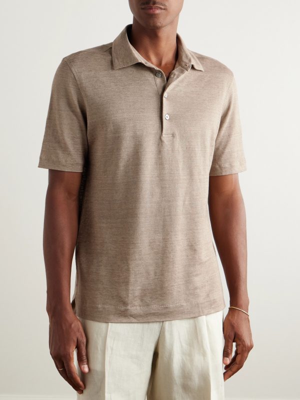 Linen Polo Shirt - FR Linen Polo Shirt - FR