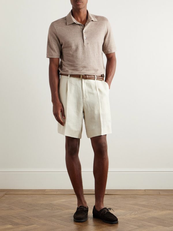Linen Polo Shirt - OU Linen Polo Shirt - OU