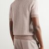 Silk, Cotton and Linen-Blend Polo Shirt - BK Silk, Cotton and Linen-Blend Polo Shirt - BK