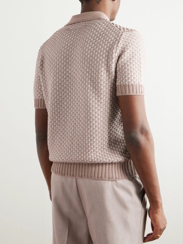 Silk, Cotton and Linen-Blend Polo Shirt - BK Silk, Cotton and Linen-Blend Polo Shirt - BK