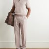 Silk, Cotton and Linen-Blend Polo Shirt - OU Silk, Cotton and Linen-Blend Polo Shirt - OU